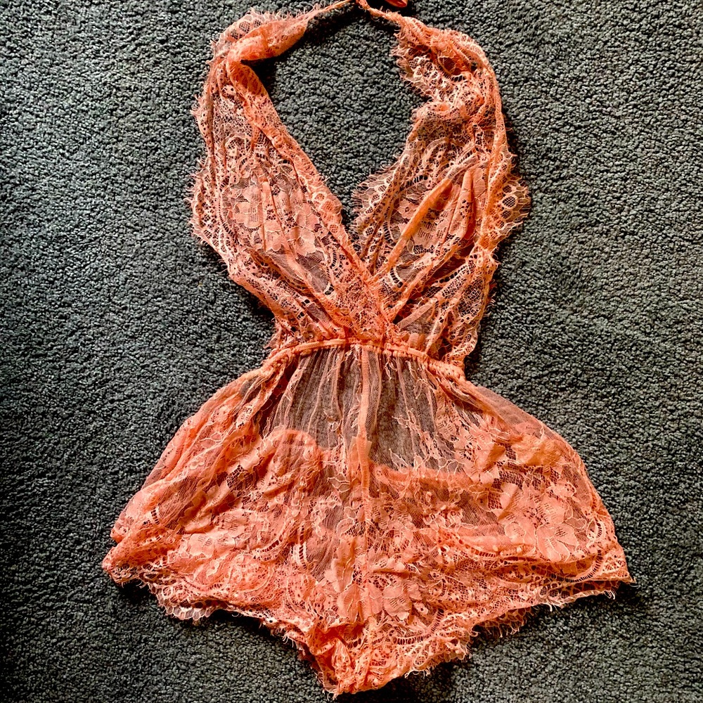 Lace pink lingerie size medium